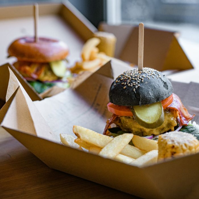 Box BURGER XXL set 15x30x10cm brown, 100pcs.TnG