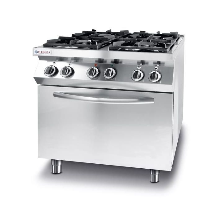 Kuchnia gazowa 4-palnikowa Kitchen Line z konwekcyjnym piekarnikiem elektrycznym GN1/1