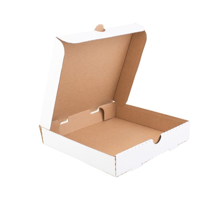 Pizza boxes 22x22cm, 100pcs straight corners White and grey Wave E TnP