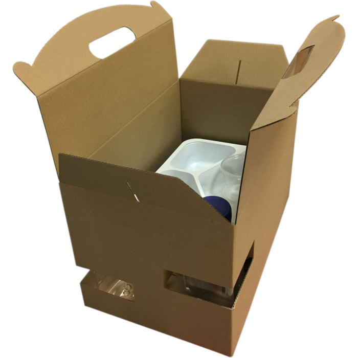 Box with holder DIETA BOX for lunch boxes + 2 bottles/cups, 325x197x195 50 pieces