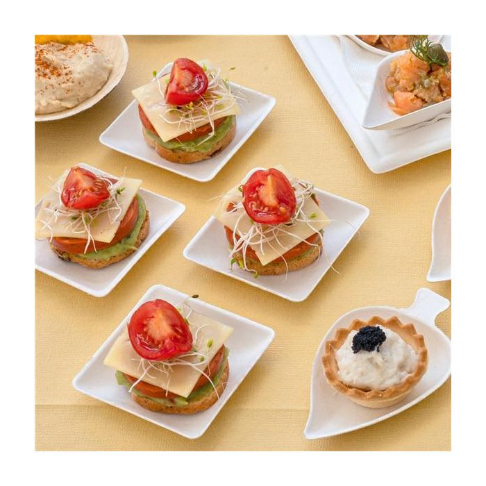 FINGERFOOD cane square plate 65x65mm, 50pcs (k/20)