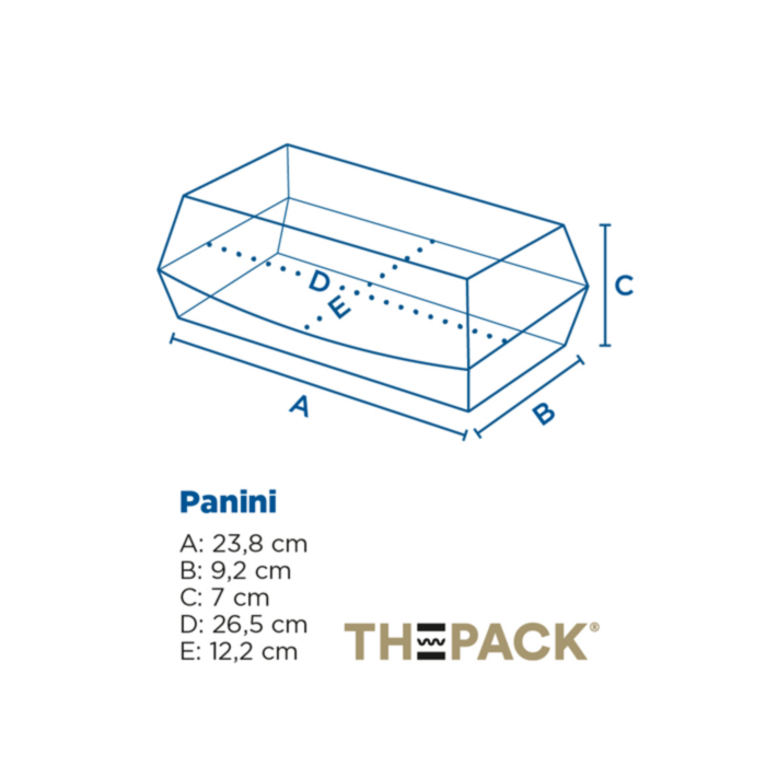 Kraft panini box 26.5x12.2x7cm, 50pcs. (k/6)