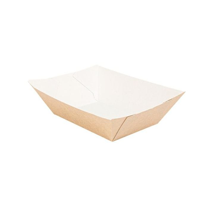 Kraft tray 10.6x7.2x5.2 960g 200pcs biodegradable (k/6) THEPACK