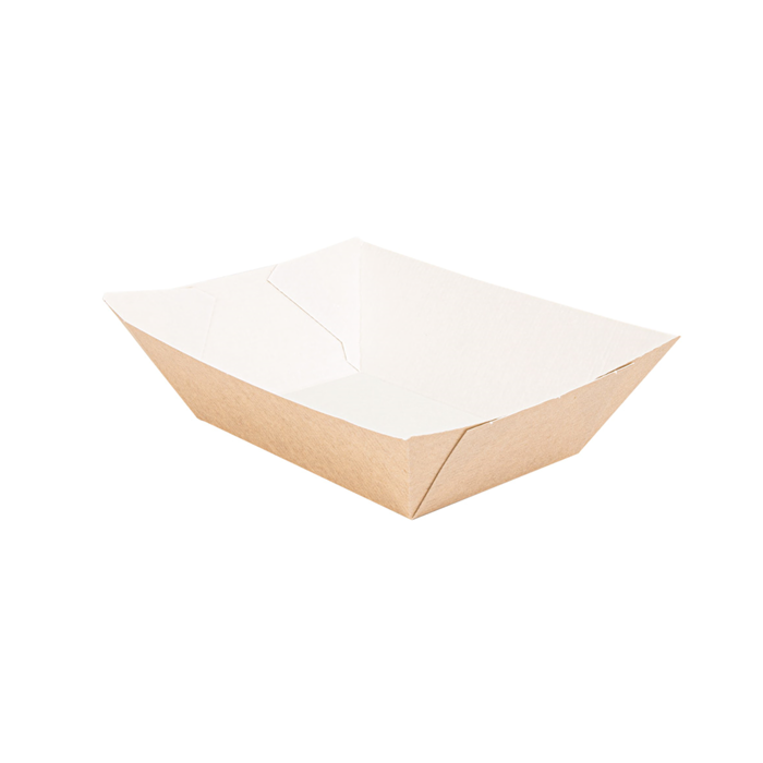 Kraft tray 10x6x5cm 480g op.200pcs biodegradable (k/9) THEPACK