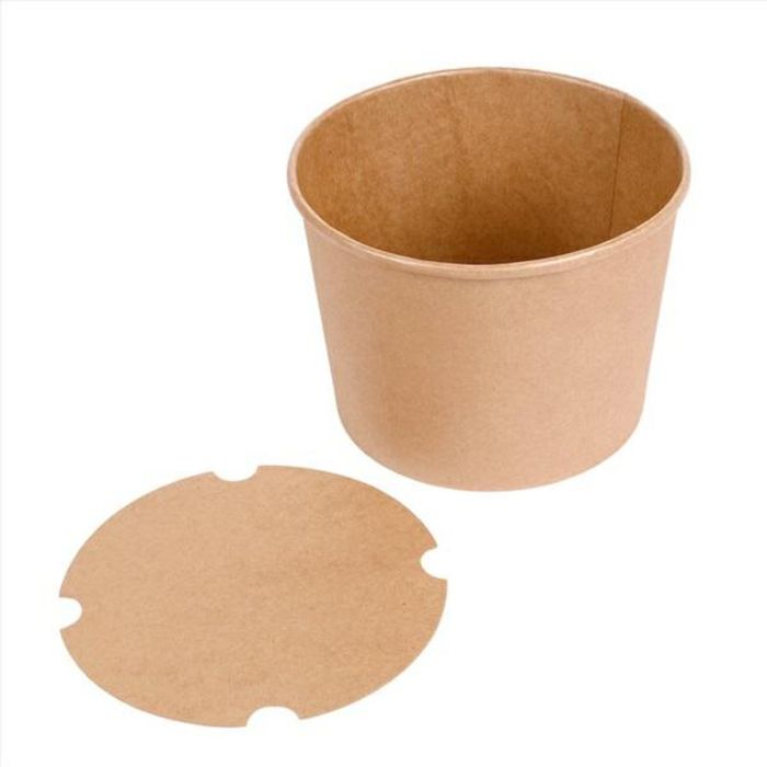 Paper bucket 4500ml op.40pcs. (k/3) kraft + lid