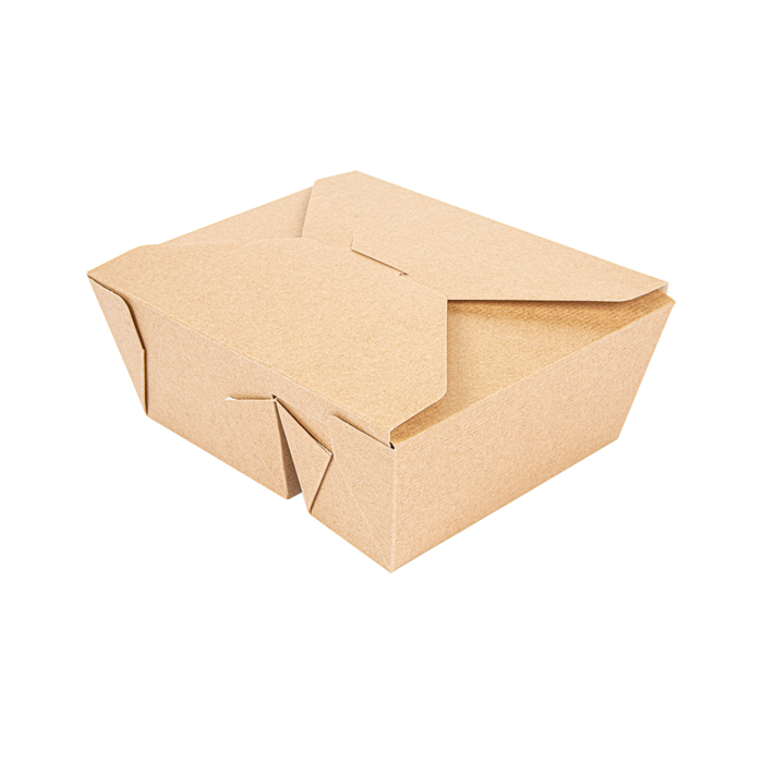 TAKEOUT BOX 15.2x12.1x6.5cm DIVIDED 900+450ml, 50pcs (k/6) THEPACK