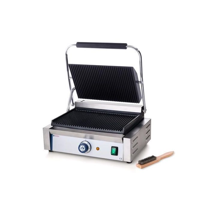 Grill kontaktowy PANINI - ryflowany  kod 263655