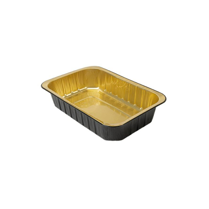 Gold rectangular aluminum mold 975ml op.50szt. (k/6) AS220975
