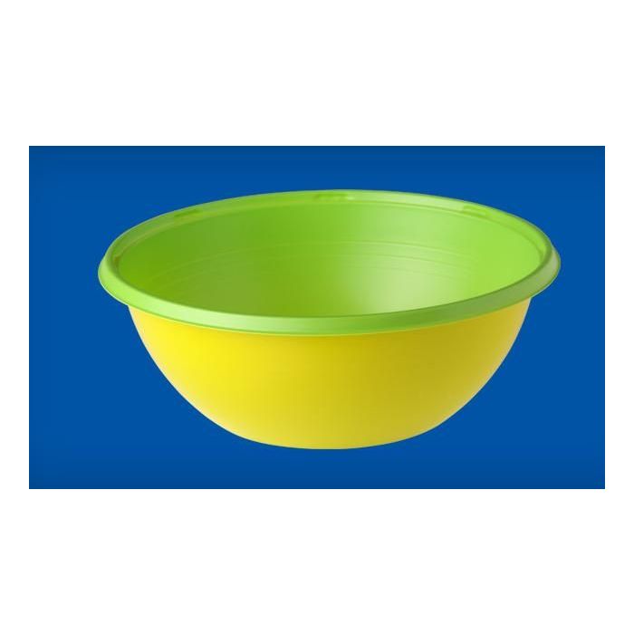 BICOLOR bowl, 10 pcs. 380ml green/yellow