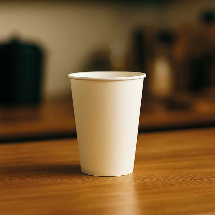 Kubek PAP/BIO SW 180ml biały op.100szt. (k/25) śr.70mm. 6oz. PLASTIC FREE