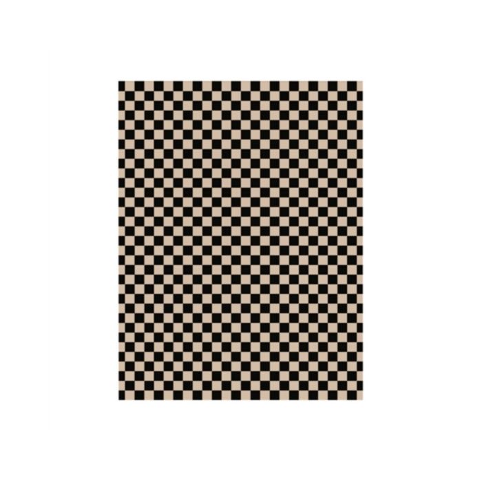 Black checkered greaseproof kraft wrapping paper, 28x34cm, a.1000pcs,  PFAS Free