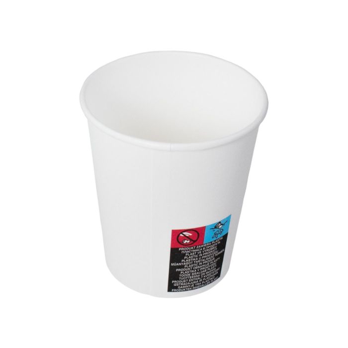 PAP/PE cup SW 250ml white op.50pcs SUP (k/20) dia 80mm, TnP