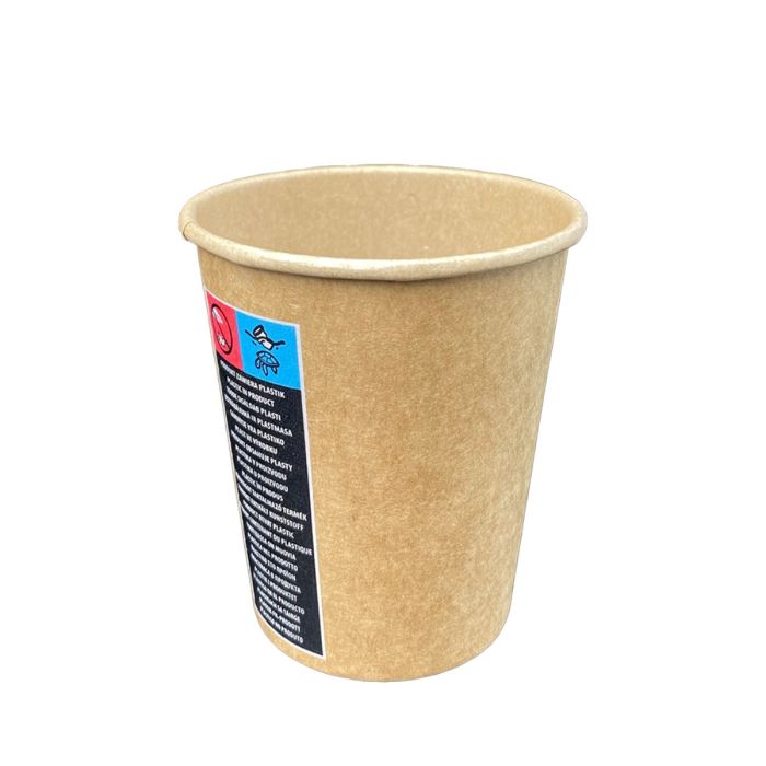 PAP/PE SW 250ml kraft cup op.100pcs. (k/24) SUP, dia.80mm, TnP