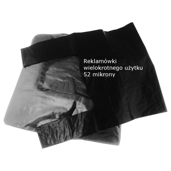 Carrier bags LDPE 30/9/55 reusable, black, thickness 52 microns,100 pieces