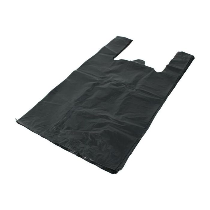 LDPE 28/50 plastic bags, op.100pcs. (w/10) BLACK 50µm