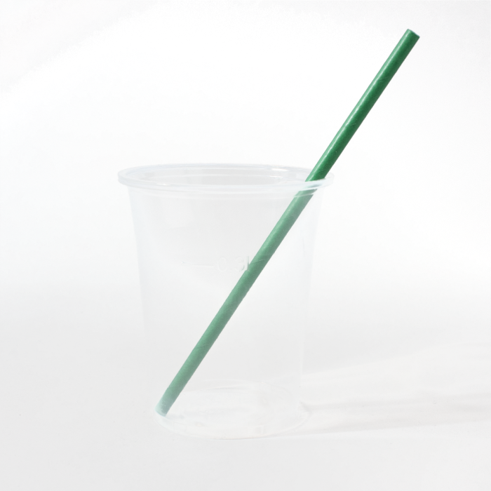 Słomki papierowe śr.6mm dł.19,7cm ZIELONE op.100szt. (k/55) TnG