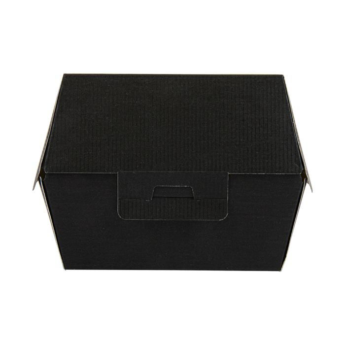 HAMBURGER BOX BLACK LARGE pack of 50 pieces 130x125x90mm (box/10)