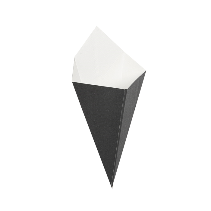 French fries cones 15,7x26,8cm black/white a 200pcs. (6cfx200)