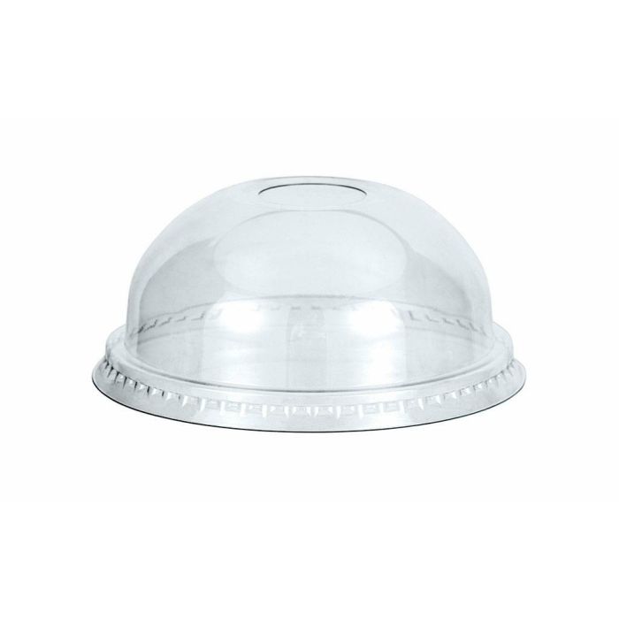 90mm PET convex lid with hole 100pcs (k/10) for 300-500ml cups, TnP