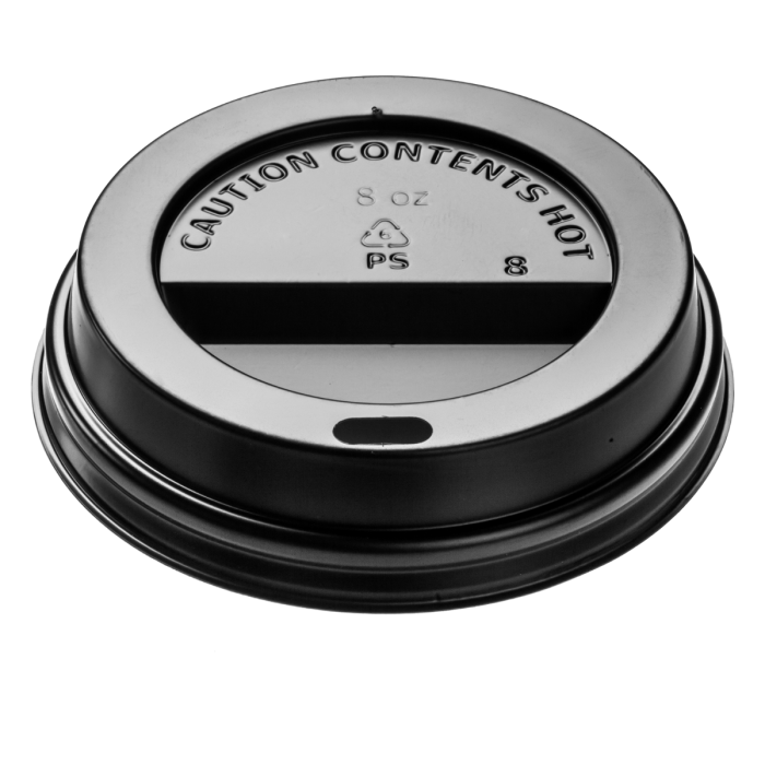 Dekiel do kubka 250 ml czarny, śr. 80mm, op. 100 sztuk