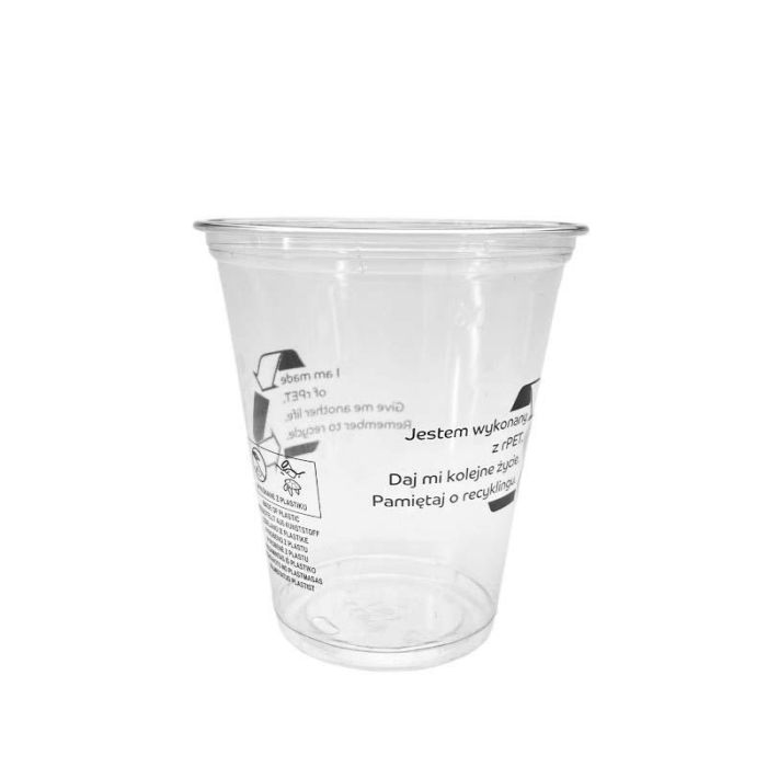 RPET cup 0.3l fi. 95mm op.50pcs. SUP (k/16) 300/450ml, smooth, TnP