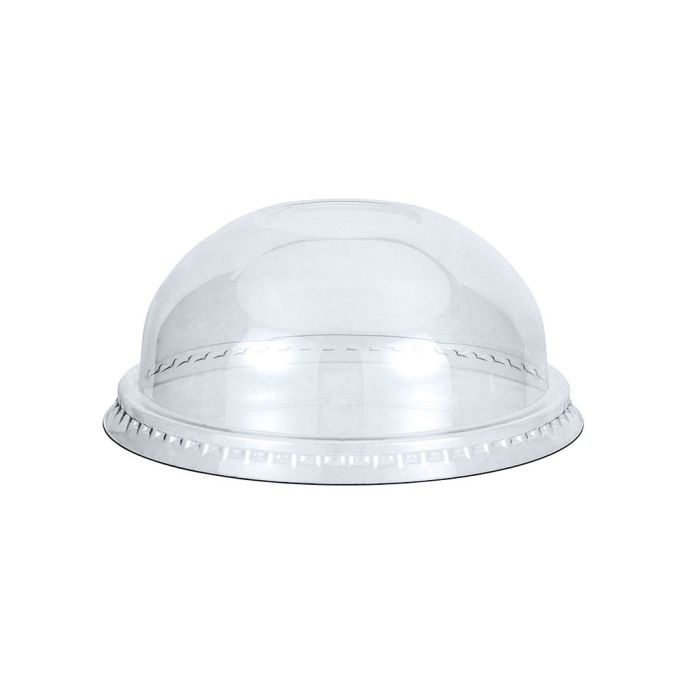 Lid for PET cup 0.3, 0.4 and 0.5l, dia. 95mm, convex, without hole, 50 pieces