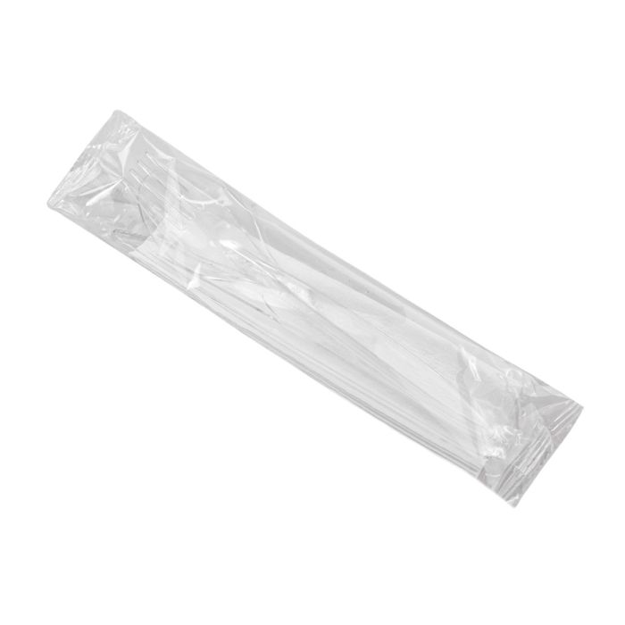 Confectionery PS premium 1 transparent op. 200pcs fork+knife+spoon+service in foil, TnP H+
