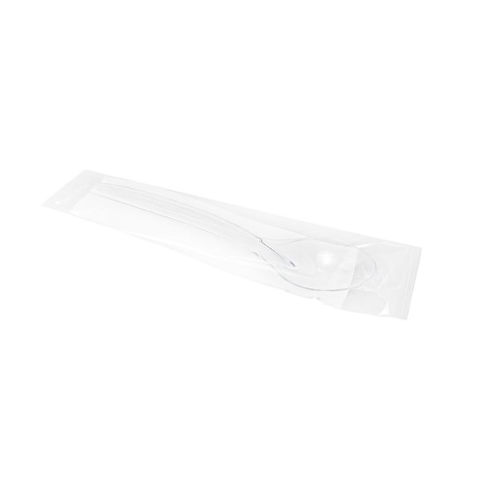 Confection PS premium 3 transparent 200pcs spoon+service in foil, TnP H+