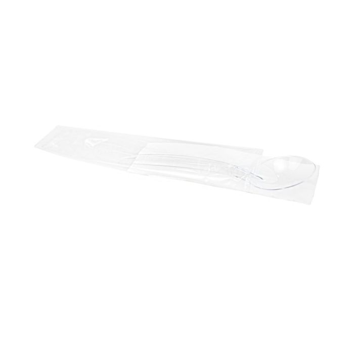 Confection PS premium 3 transparent 200pcs spoon+service in foil, TnP H+