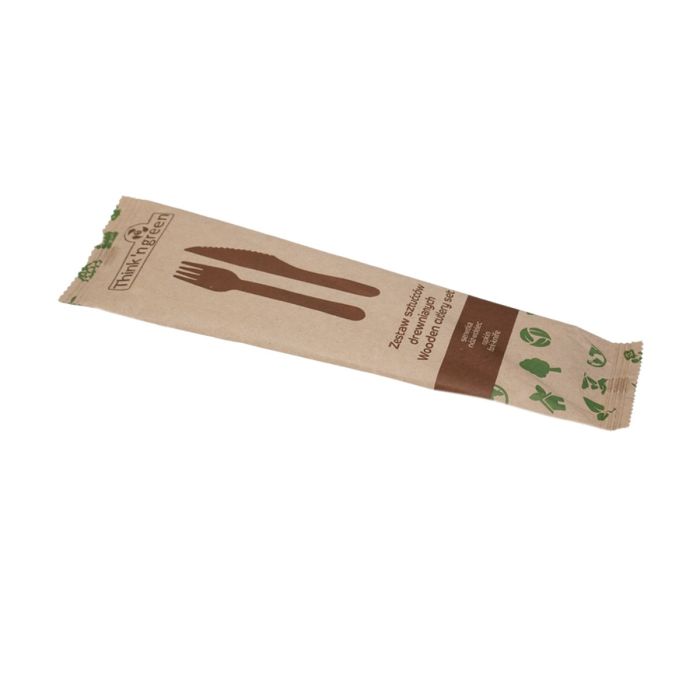 Wooden Confection 2 paper 300 pcs knife+fork+service, TnG