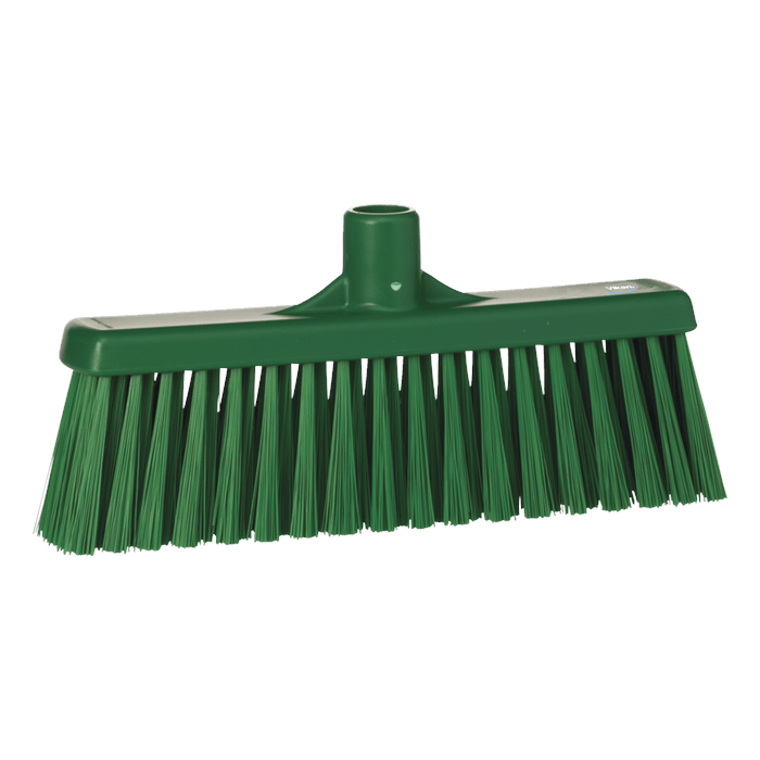 VK BROOM GREEN, Straight-necked broom with vertical bristles, 310 mm, medium, green