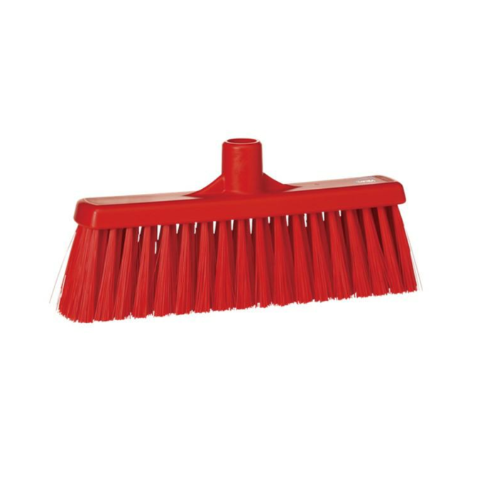 VK BROOM RED, Broom with straight neck and vertical bristles, 310 mm, medium, red
