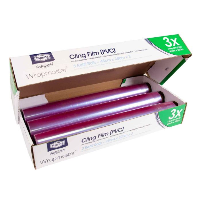 Wrapmaster 4500 PVC Cling Film 450 mm × 300 m, Purple (c/3)