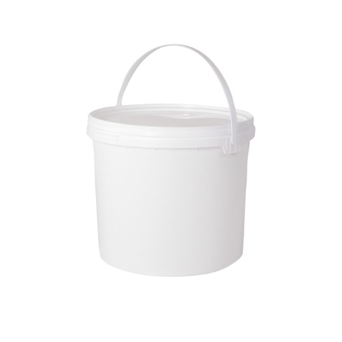 Bucket 5l white + lid 10pcs.
