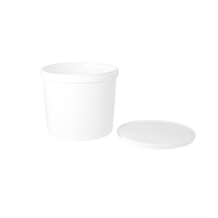 Bucket 5l white + lid 10pcs.