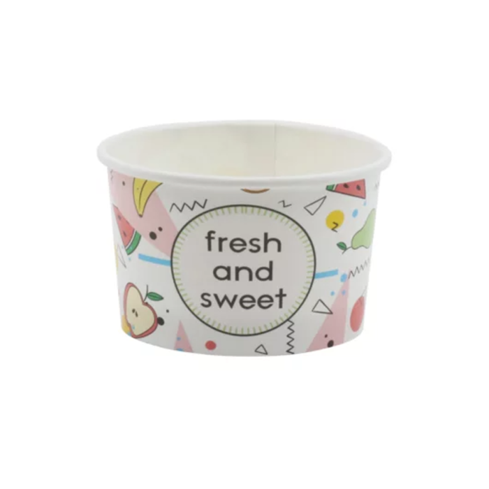 PAP/PE bowl for ice cream 130ml Fresh and Sweet op.25 pcs. dia.75mm (k/40)
