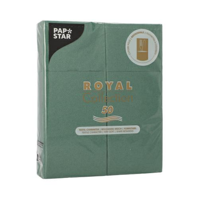 Etui na sztućce serwetka ciemna zieleń op.50szt. (k/6) 40x30cm