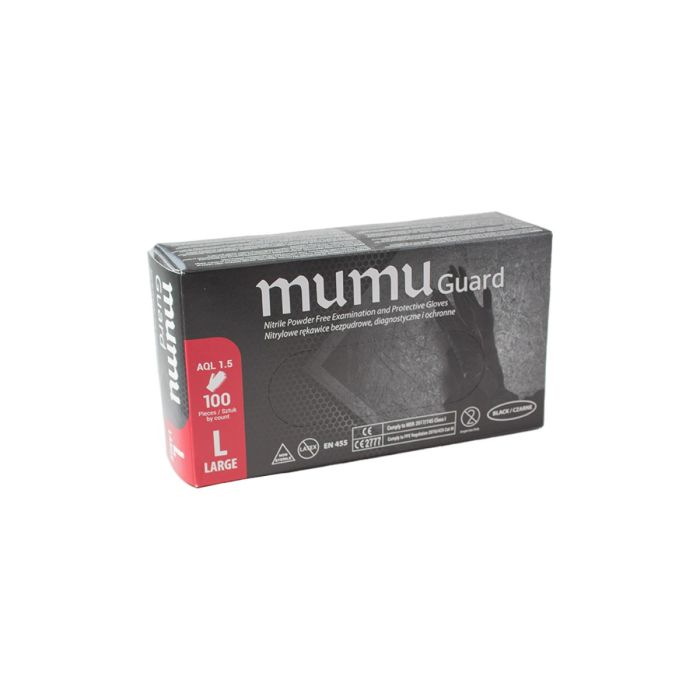 Black nitrile gloves size L op.100pcs powder free (k/10)