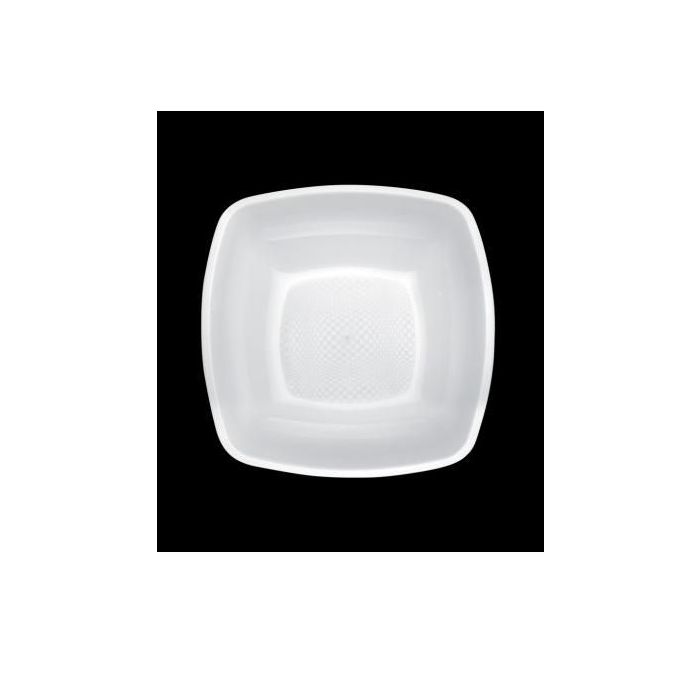 Plate COATS&COLORS 18x18cm colour: white, PS, 25 pcs. per pack
