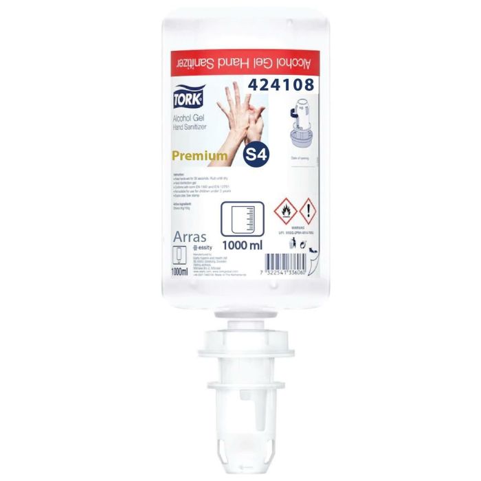 Tork Alcohol Gel Hand Sanitizer S4 6x1L - gel hand sanitiser refill