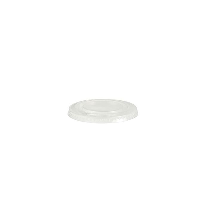 Lid for PET cups 0.3, 0.4 and 0.5 l dia. 95mm, flat without opening, 50 pieces