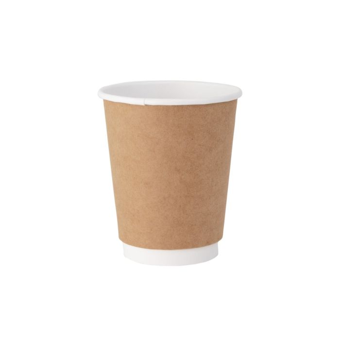 Kubek PAP/PE DW 300ml kraft/biały op.25szt. (k/20) śr.90mm, SUP