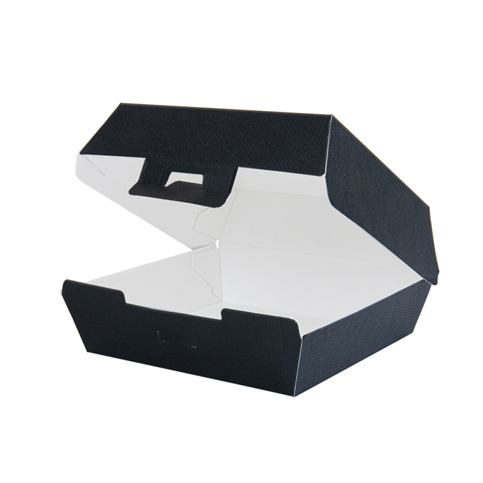 HAMBURGER BOX BLACK LARGE pack of 50 142x137x61mm (box/10)
