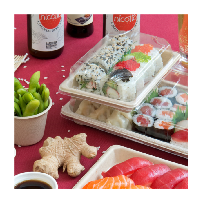 Pokrywka sushi OPS transparentna 170x120x32 mm 50 szt.