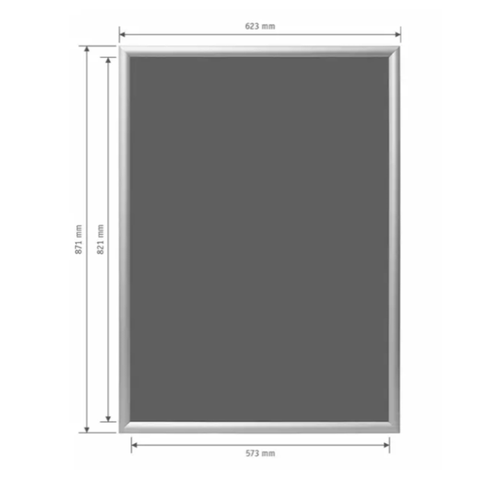 Silver aluminum poster frame A1