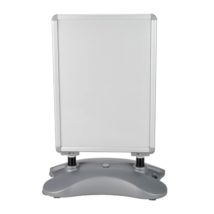 Double-sided vertical A1 stand with water or sand base