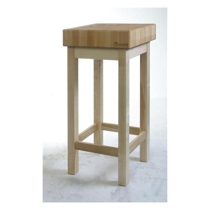 Wooden butcher block on wooden base 150