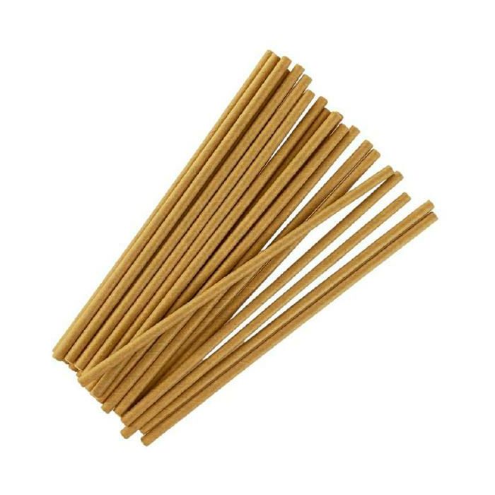 Paper straws fi8mm long 20cm kraft 150pcs (k/21) TnG