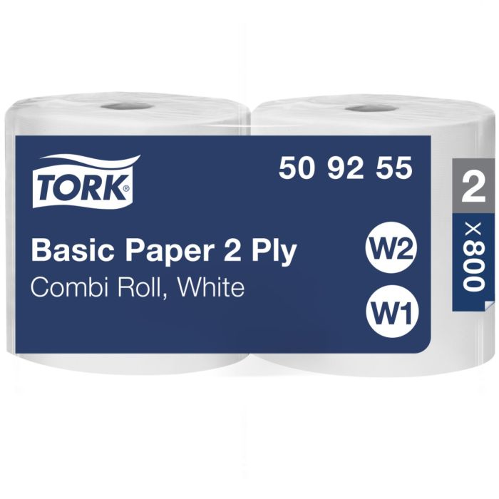Tork basic paper cleaning cloth, 2-layers