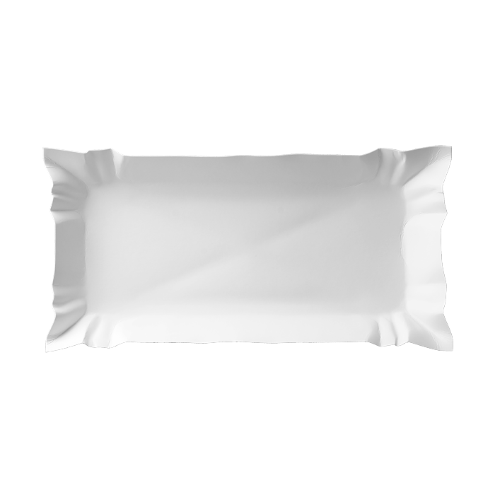 White paper tray 14x25cm, 100pcs.